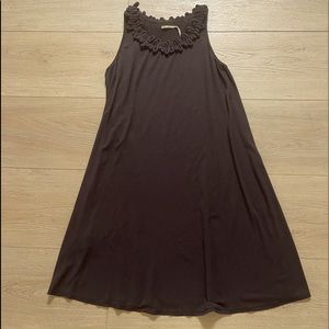 Max Studio dark chocolate brown tank dress